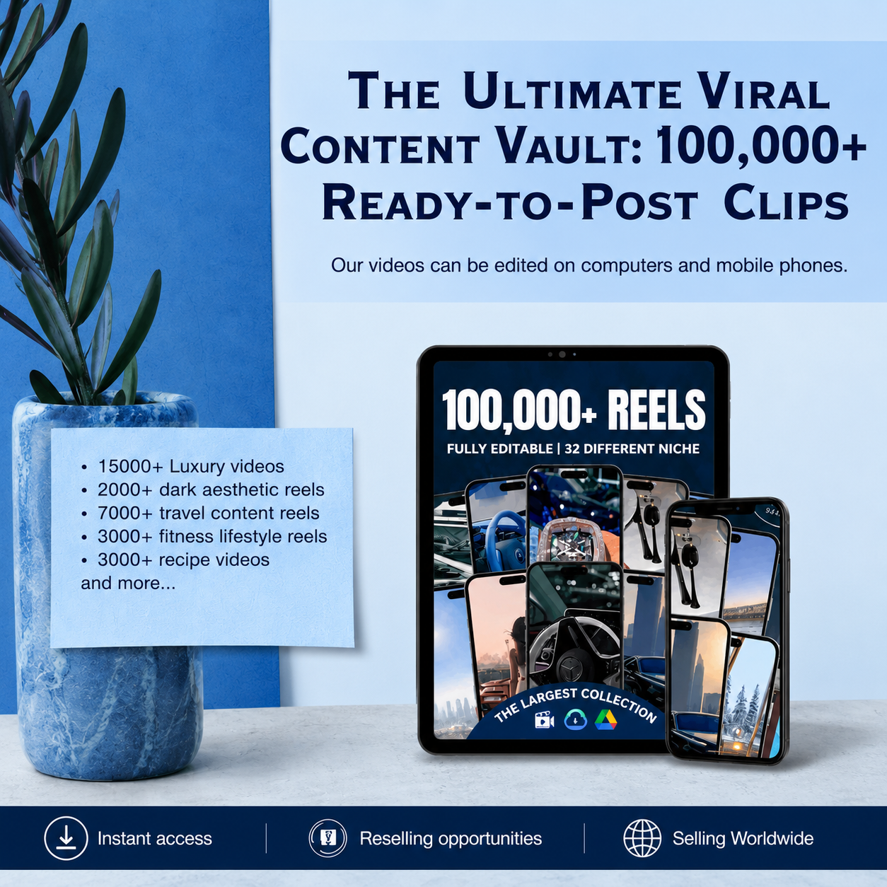 100,000+ Luxury Reel Bundle